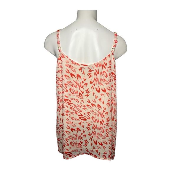 Cabi Coral Animal Print Chiffon Tank‎ Top sz Medium - Picture 4 of 6